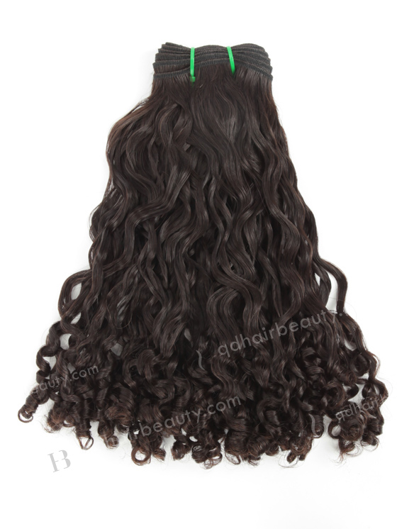 In Stock 7A Peruvian Virgin Hair 14" Double Drawn Sogie Curl Natural Color Machine Weft SM-6103